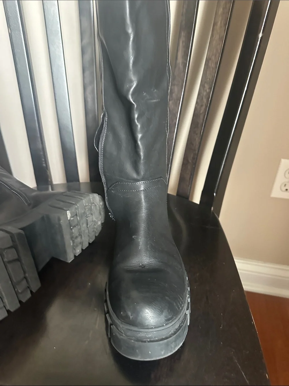 MIA Black Platform Knee-High Boots